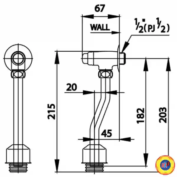 Van Xả Ấn Bồn Tiểu COTTO CT471SS(HM) 45mm