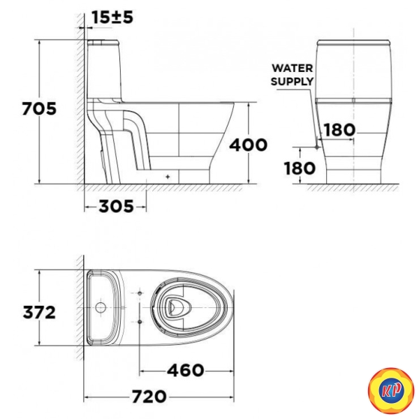 Bồn Cầu Nắp Rửa Cơ American Standard VF-1862SW
