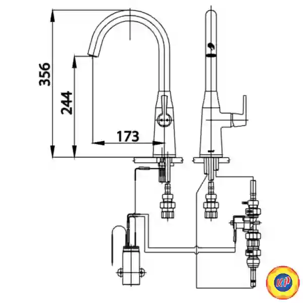 Vòi Bếp COTTO CT4904A(DC) Nóng Lạnh Dùng Pin