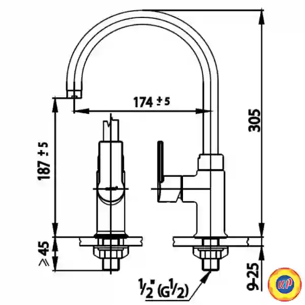 Vòi Chậu Bếp COTTO CT1117A(HM) ALTO Lạnh
