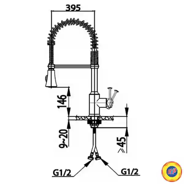 Vòi Bếp Nóng Lạnh COTTO CT2099A Anthony Gắn Chậu