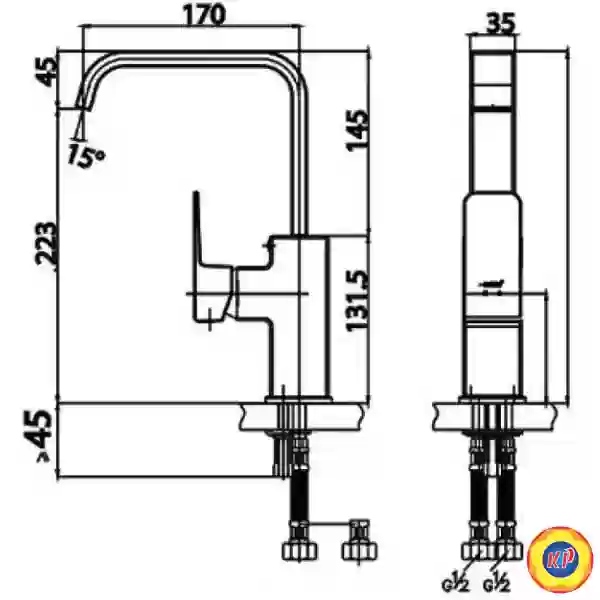 Vòi Bếp Nóng Lạnh COTTO CT2192A Sonata