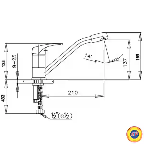 Vòi Bếp Nóng Lạnh COTTO CT288D Arona Gắn Chậu