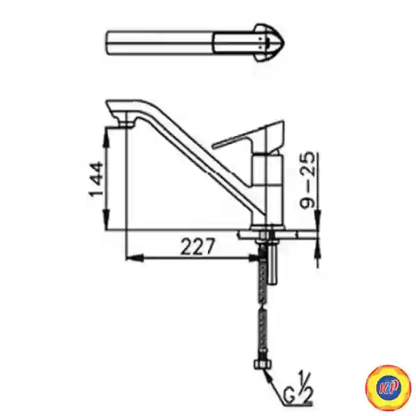 Vòi Bếp Nóng Lạnh COTTO CT526A Delta Gắn Chậu