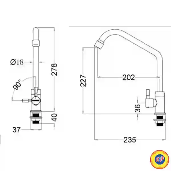Vòi Bếp Lạnh CAESAR K022C Gắn Chậu