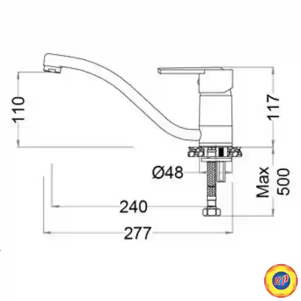 Vòi Bếp Nóng Lạnh CAESAR K375C