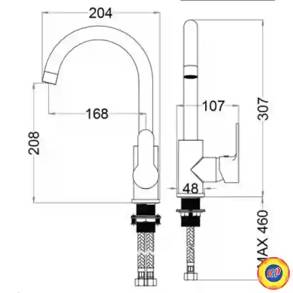Vòi Rửa Chén Caesar K415C Nóng Lạnh