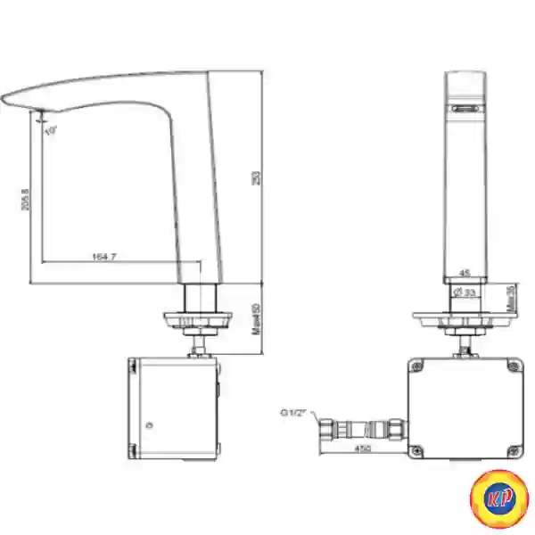 Vòi Lavabo Cổ Cao American Standard WF-8507.DC Cảm Ứng Pin