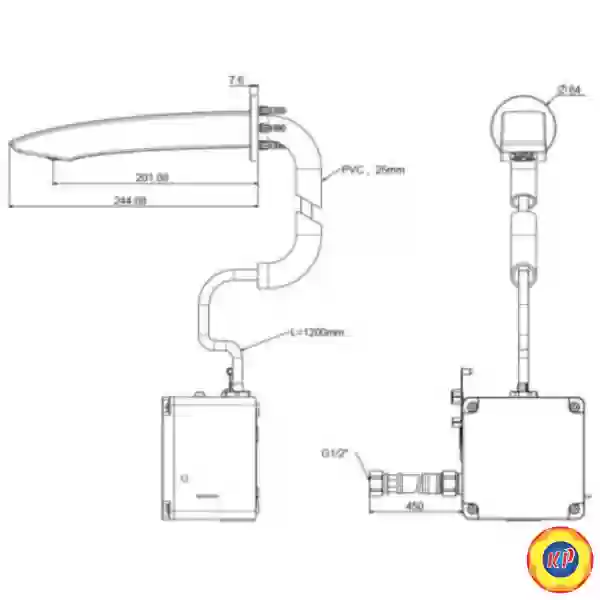Vòi Lavabo American Standard WF-8508.AC Cảm Ứng Gắn Tường