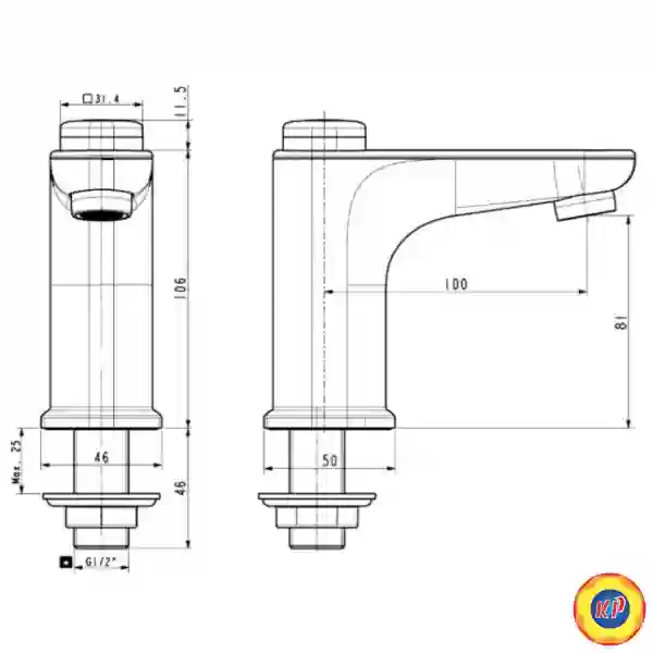 Vòi Lavabo Màu Đen American Standard Gala WF-T823B Lạnh
