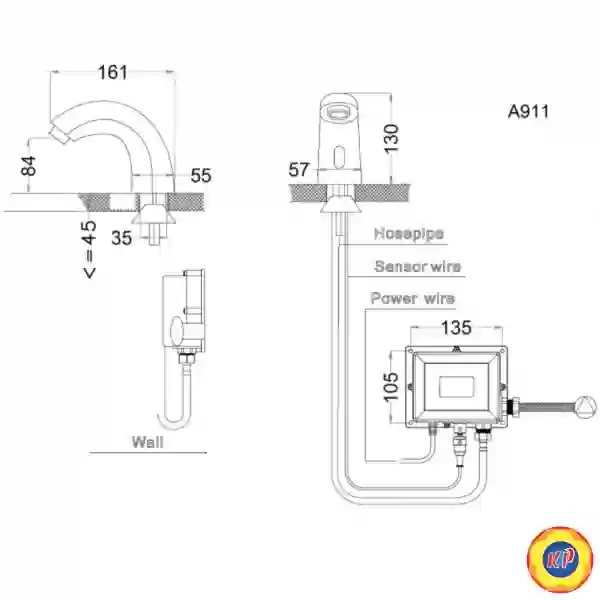 Vòi Cảm Ứng Lavabo CAESAR A911