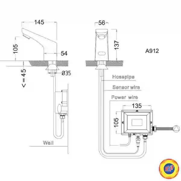 Vòi Cảm Ứng Lavabo CAESAR A912