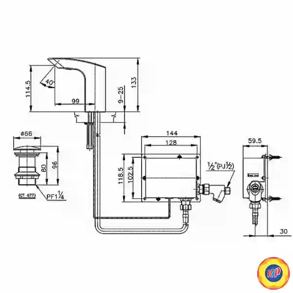Vòi Lavabo Cảm Ứng COTTO CT537DC Dùng Pin