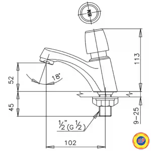 Vòi Lavabo COTTO CT169(HM) Nước Lạnh Bán Tự Động