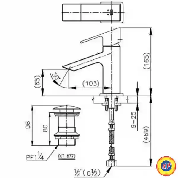 Vòi Lavabo COTTO CT202A Square Nóng Lạnh