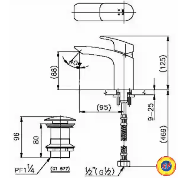Vòi Lavabo COTTO CT2031A Soprano Nóng Lạnh