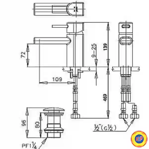 Vòi Lavabo COTTO CT2043A Enrico Nóng Lạnh
