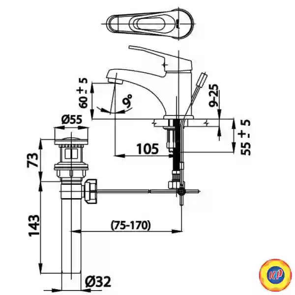 Vòi Lavabo COTTO CT2171A Arona V II Nóng Lạnh