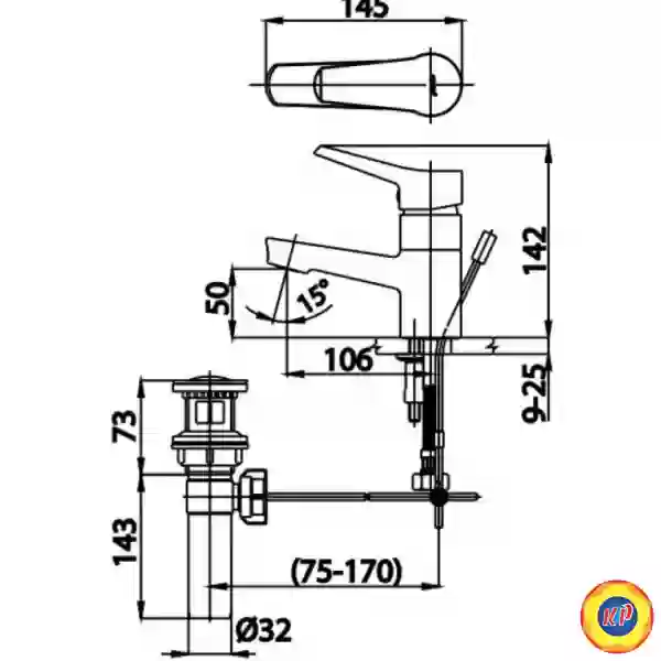 Vòi Lavabo COTTO CT2178AE Next III Nóng Lạnh