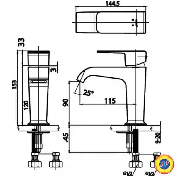 Vòi Lavabo COTTO CT2190A Sonata Nóng Lạnh