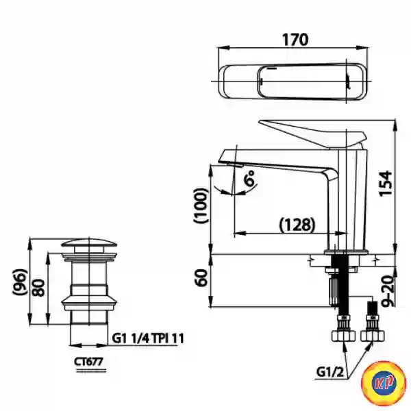 Vòi Lavabo COTTO CT2301A Xposh Nóng Lạnh
