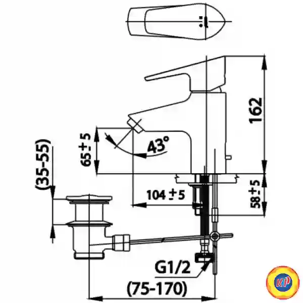 Vòi Lavabo COTTO CT520F Dalta Nóng Lạnh