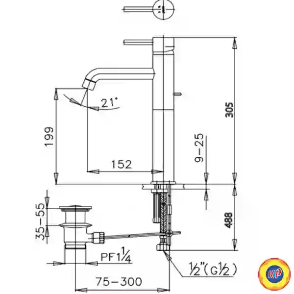 Vòi Lavabo COTTO CT542AY Anthony Nóng Lạnh