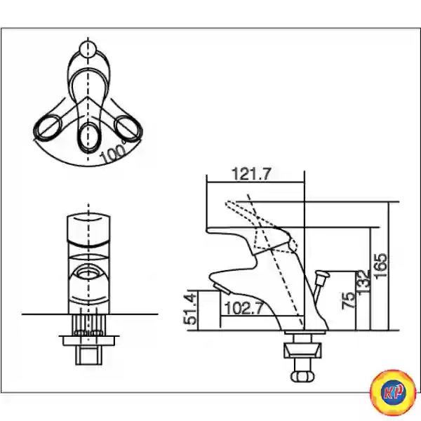 Vòi Rửa Lavabo Inax LFV-102S (LFV102S) Nóng Lạnh