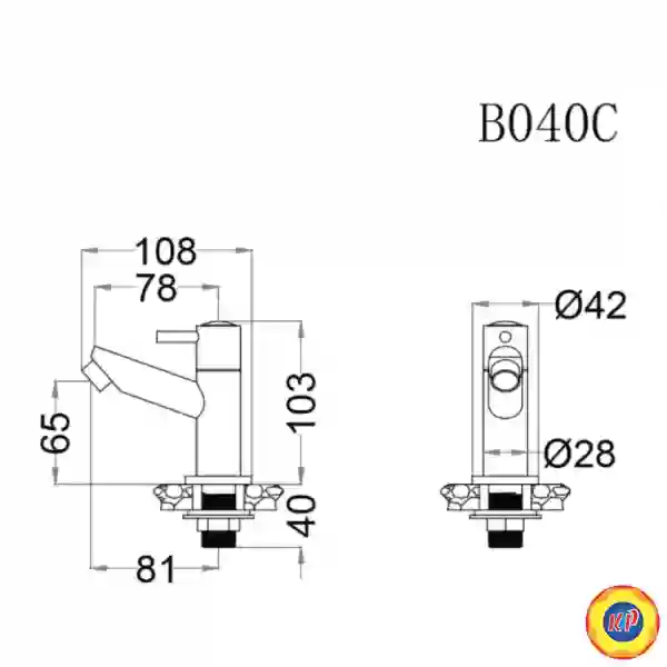 Vòi Lạnh Lavabo CAESAR B040C