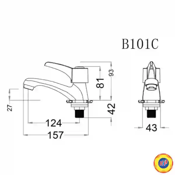Vòi Lạnh Lavabo CAESAR B101C
