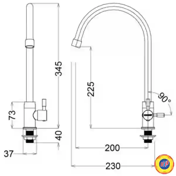 Vòi Bếp Lạnh CAESAR K035C Gắn Chậu