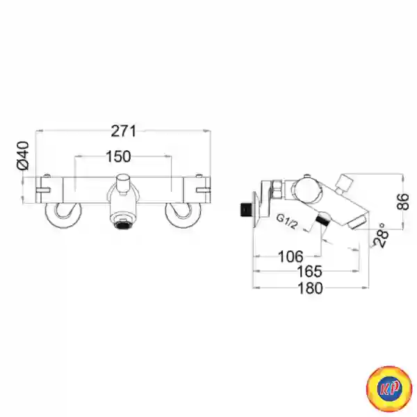 Vòi Sen Nhiệt Độ Caesar TS617 Tay 3 Chế Độ