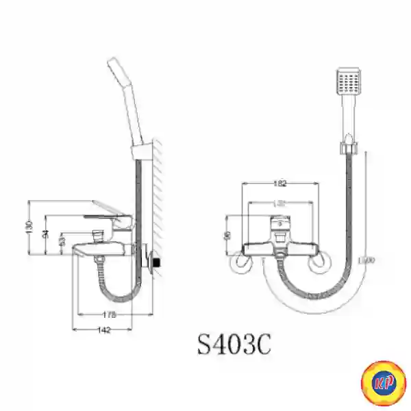 Vòi Sen Nóng Lạnh CAESAR S403C Tay 1 Chế Độ