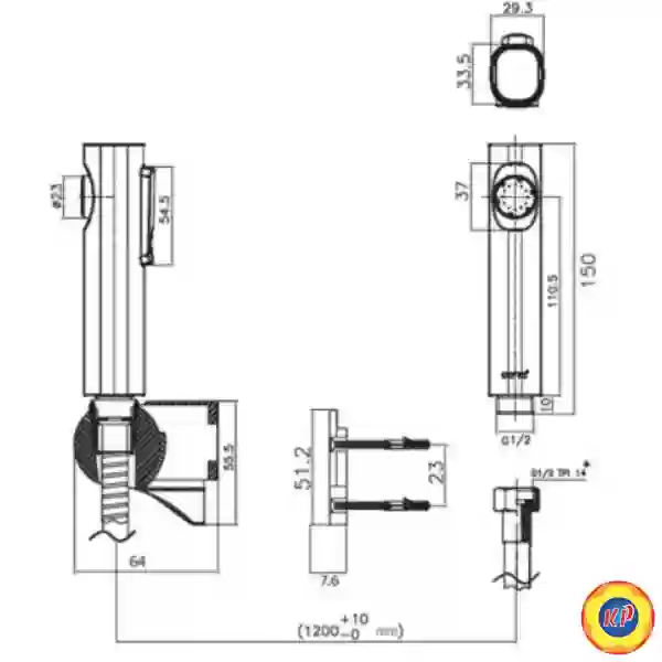 Vòi Xịt Toilet COTTO CT9911#CR(HM) Chome