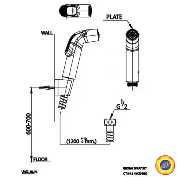 Vòi Xịt Toilet COTTO CT993N#CR(HM)