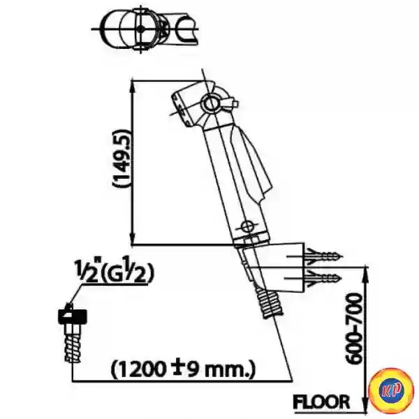 Vòi Xịt Toilet COTTO CT987HNK#WH(HM) Phun 2 Chế Độ