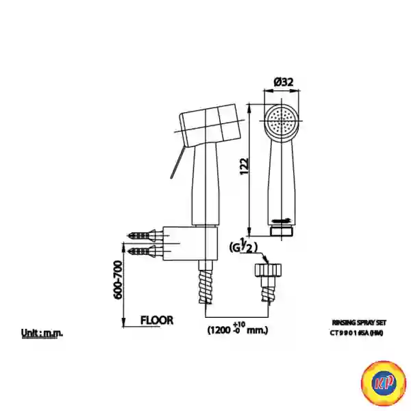 Vòi Xịt Toilet COTTO CT9901#SA(HM)