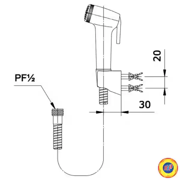 Vòi Xịt Xi Vệ Sinh TOTO TVCF201 (THX20MCRB)