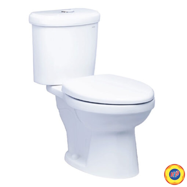 Bồn Cầu CAESAR CTS1338 Thùng T1138 1 Nhấn Nắp Êm
