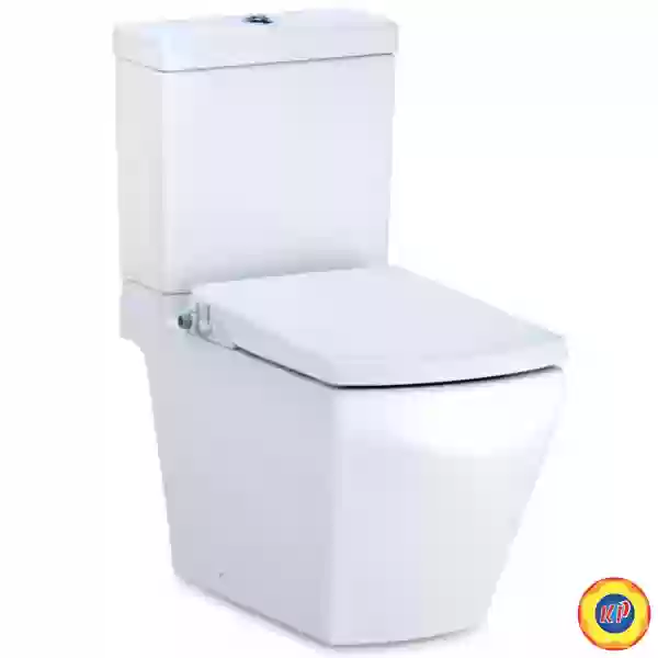 Bàn Cầu 2 khối COTTO C17087(CN) Tetragon Nắp Êm