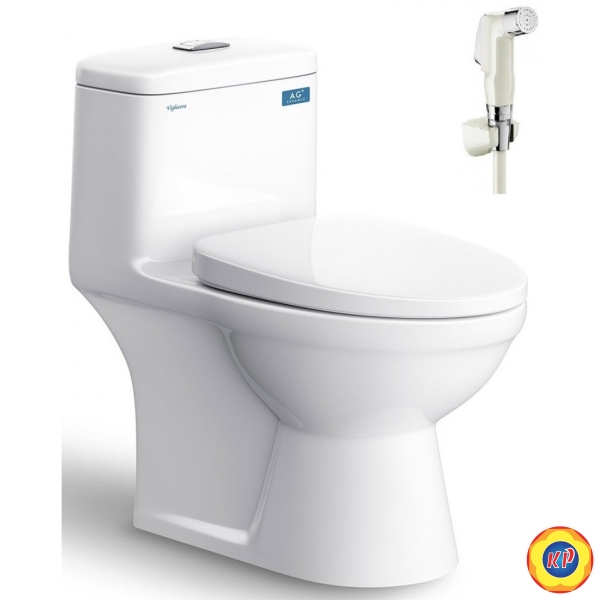 Bồn Cầu 1 Khối Viglacera BL5 Nắp Êm V37 + Vòi Xịt VG826