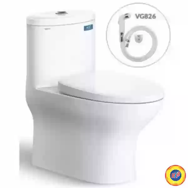 Bồn Cầu Viglacera V37M Xả Xoáy Nắp Êm V37 + Vòi Xịt VG826