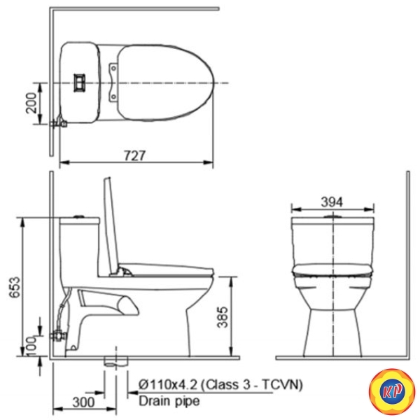 Bồn Cầu INAX C-969-S15VN Nắp Rửa Cơ
