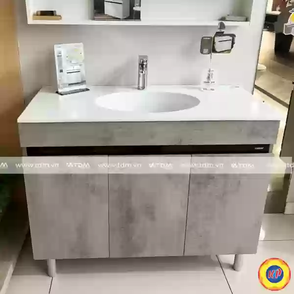 Bộ Tủ Lavabo Caesar Treo Tường LF5028/EH05028ASV Màu Xám