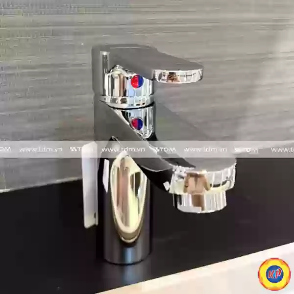 Vòi Lavabo CAESAR B570CU Nóng Lạnh Bộ Xả Nhấn