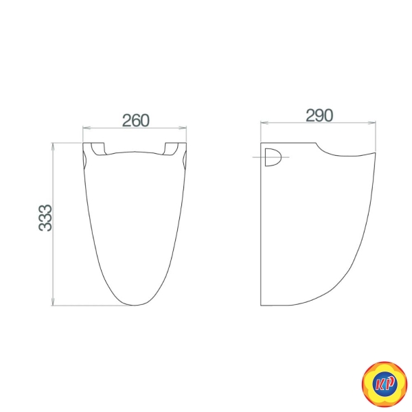 Chân Ngắn Lavabo Viglacera BS503 Treo Tường