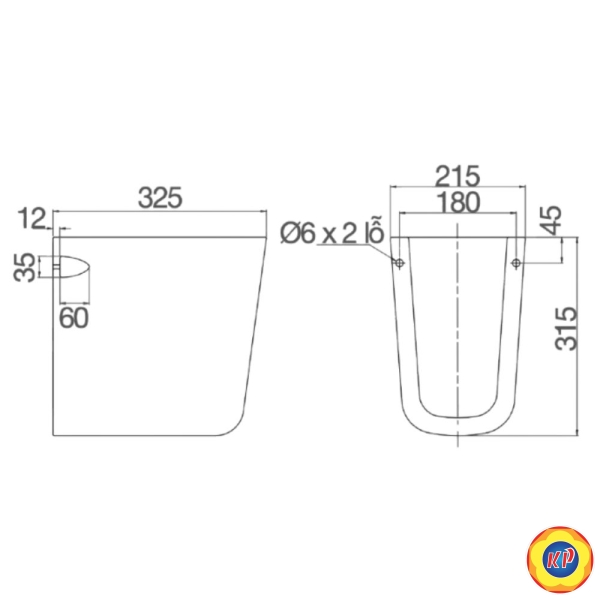 Chân Ngắn Lavabo Viglacera V23 Treo Tường