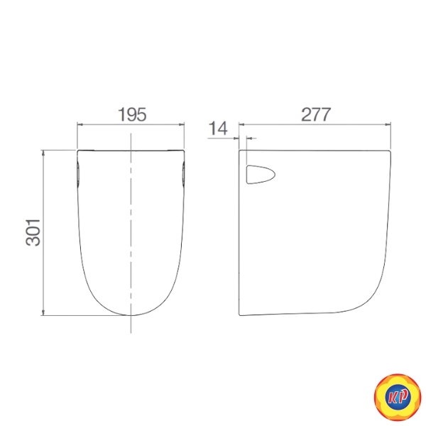 Chân chậu lavabo treo Viglacera V36