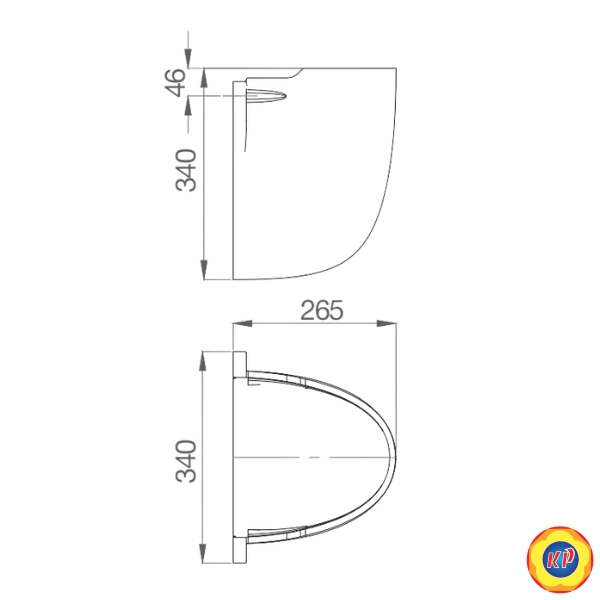 Chân Ngắn Lavabo Viglacera V39 Treo Tường