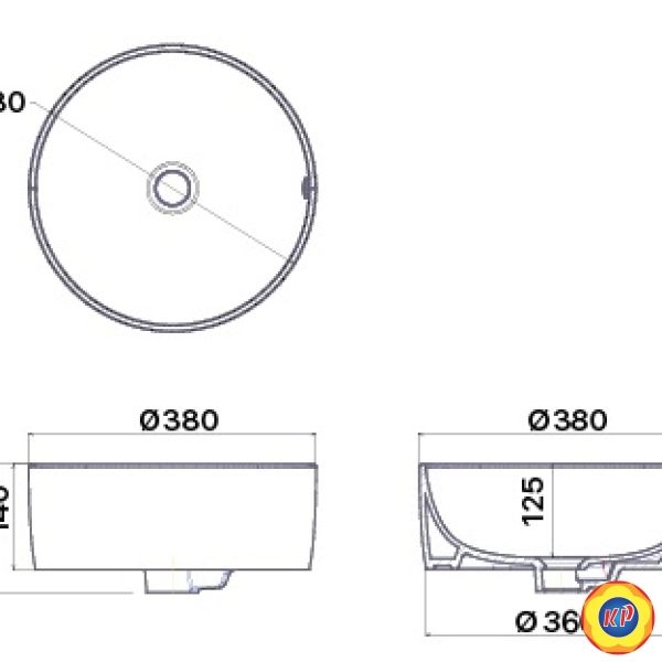 Chậu Rửa Mặt Lavabo Caesar L5225 Đặt Bàn